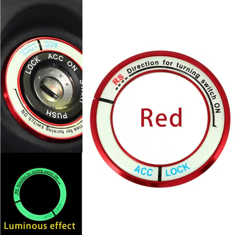 GlowRing Luminous Ignition Switch Cover Alloy Car Start Button Decor For Toyota Corolla 1