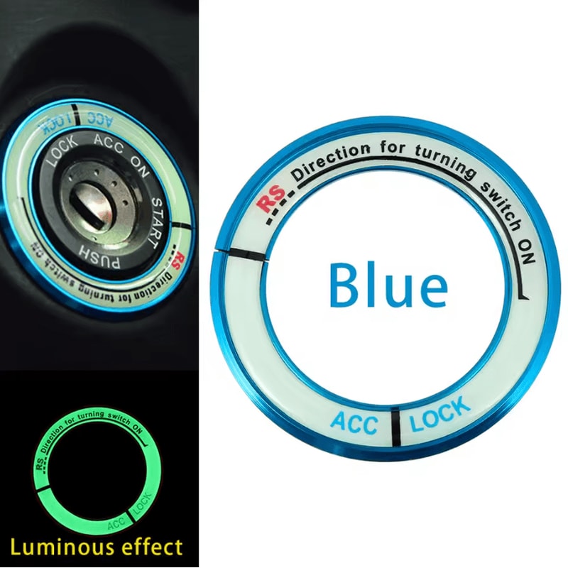 GlowRing Luminous Ignition Switch Cover Alloy Car Start Button Decor For Toyota Corolla 4