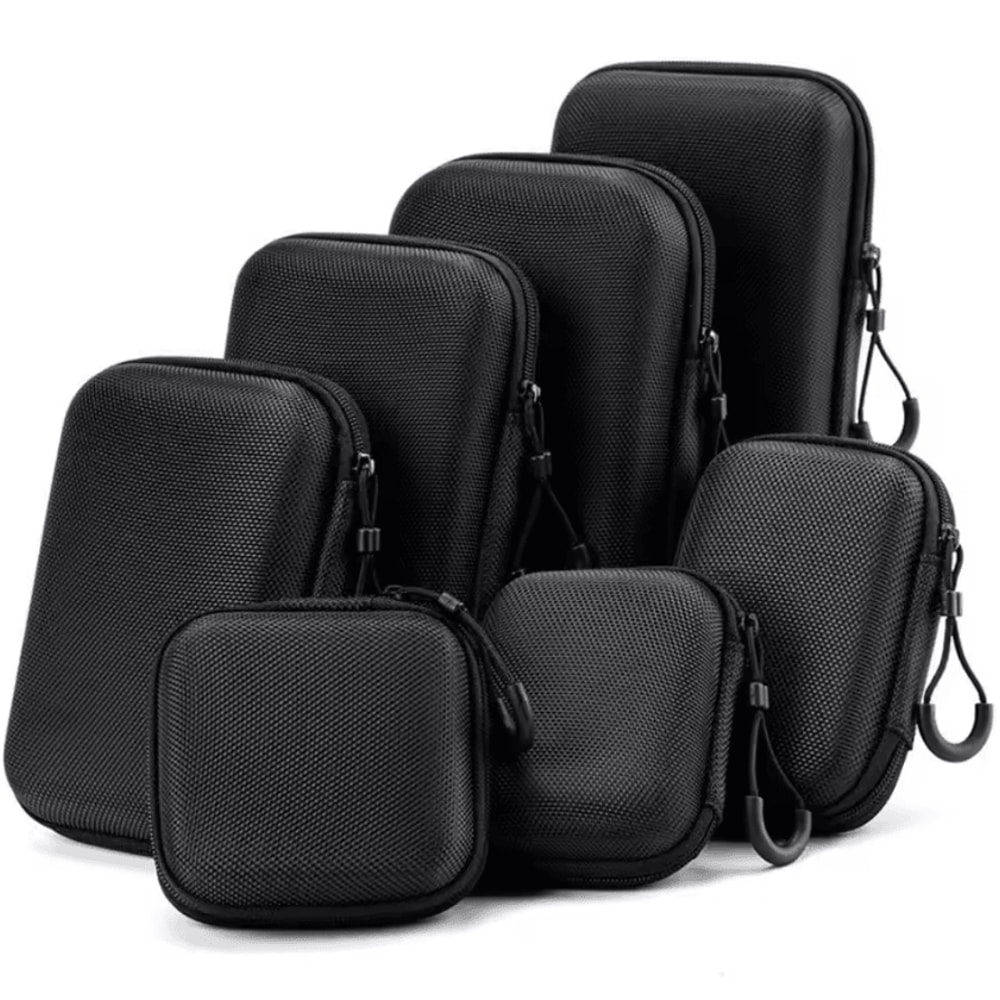 CarryCore Mini EVA Earphone Case Portable Hard Shell Zipper Storage Box 0