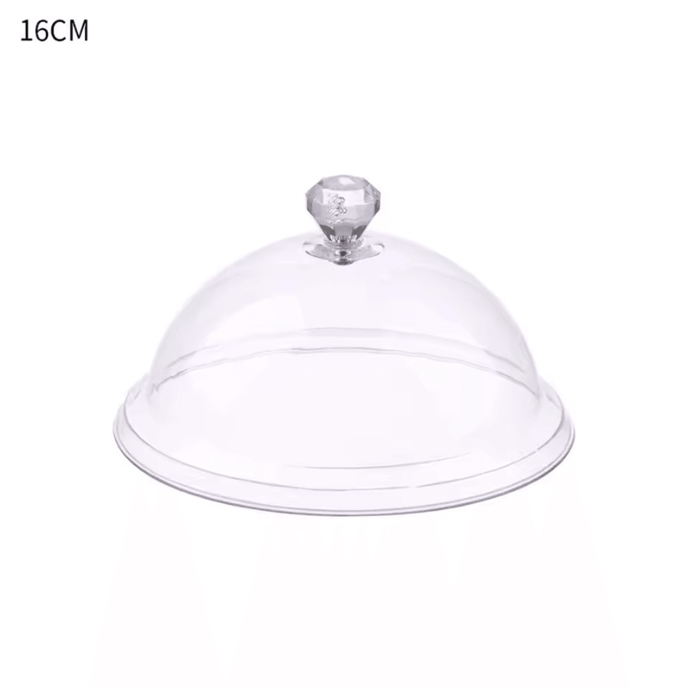 Elegant Acrylic Cake Display Dome With Dust Cover Round Food Protector Party Serving Plate 3