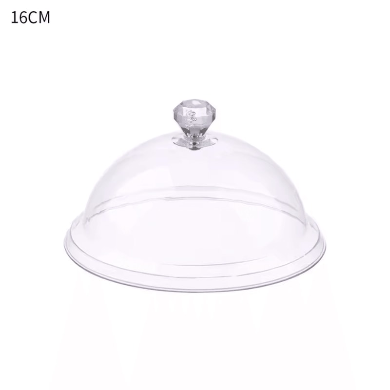Elegant Acrylic Cake Display Dome With Dust Cover Round Food Protector Party Serving Plate 3