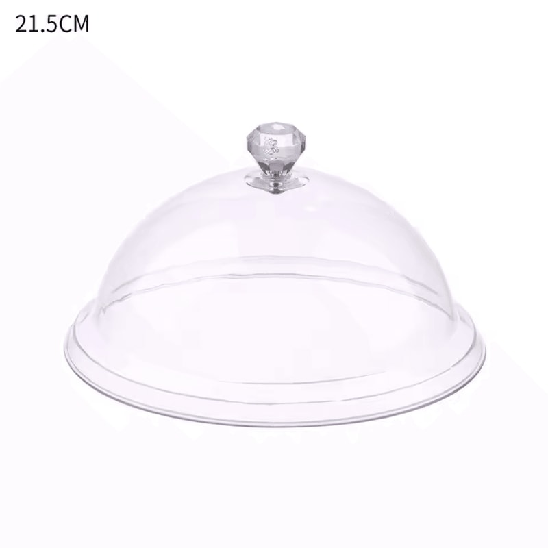 Elegant Acrylic Cake Display Dome With Dust Cover Round Food Protector Party Serving Plate 4