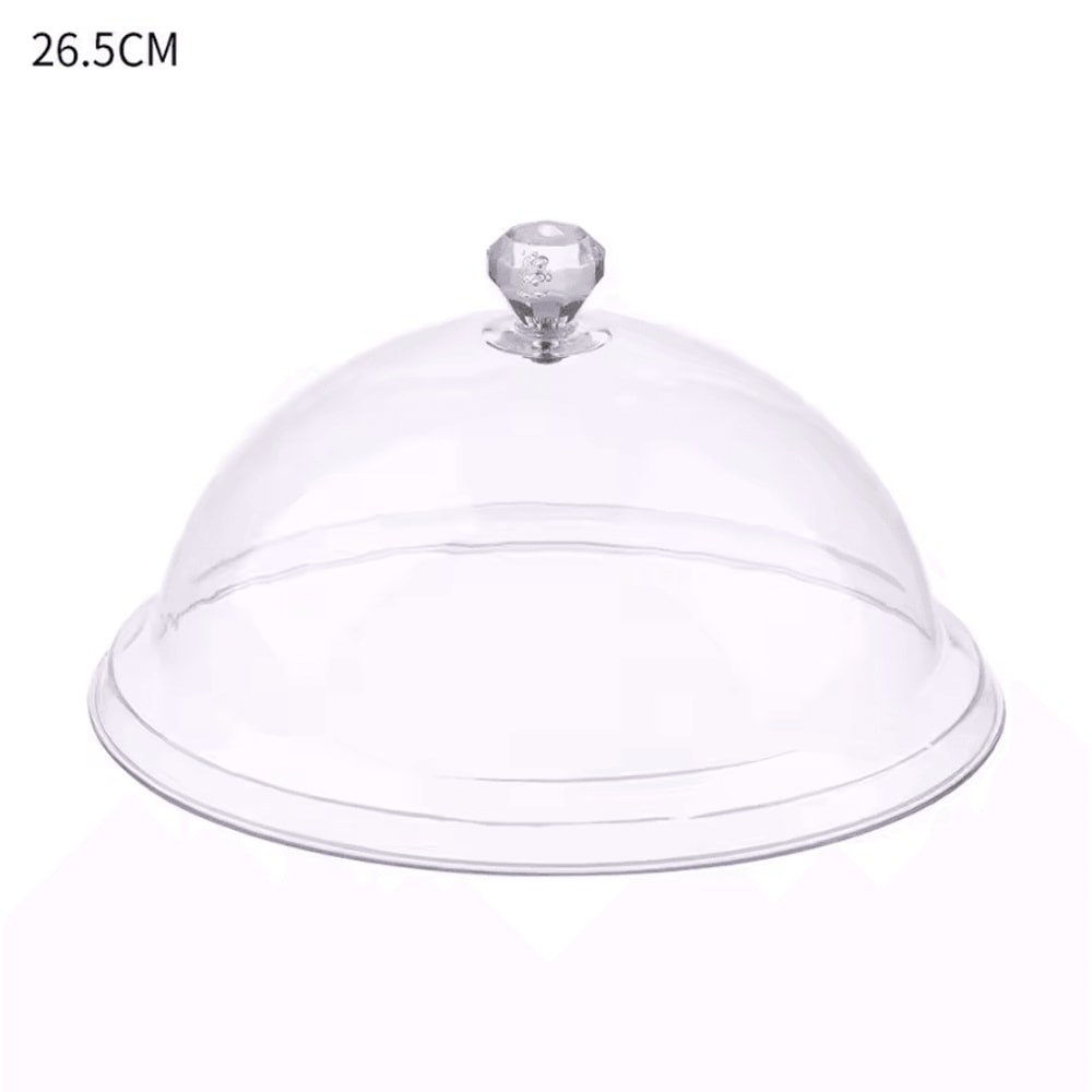 Elegant Acrylic Cake Display Dome With Dust Cover Round Food Protector Party Serving Plate 5