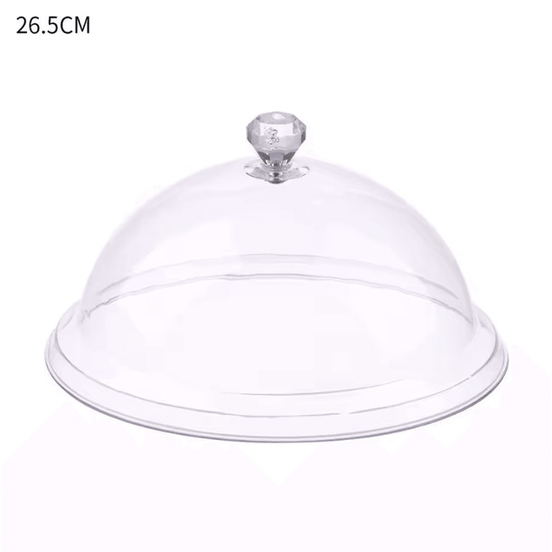 Elegant Acrylic Cake Display Dome With Dust Cover Round Food Protector Party Serving Plate 5