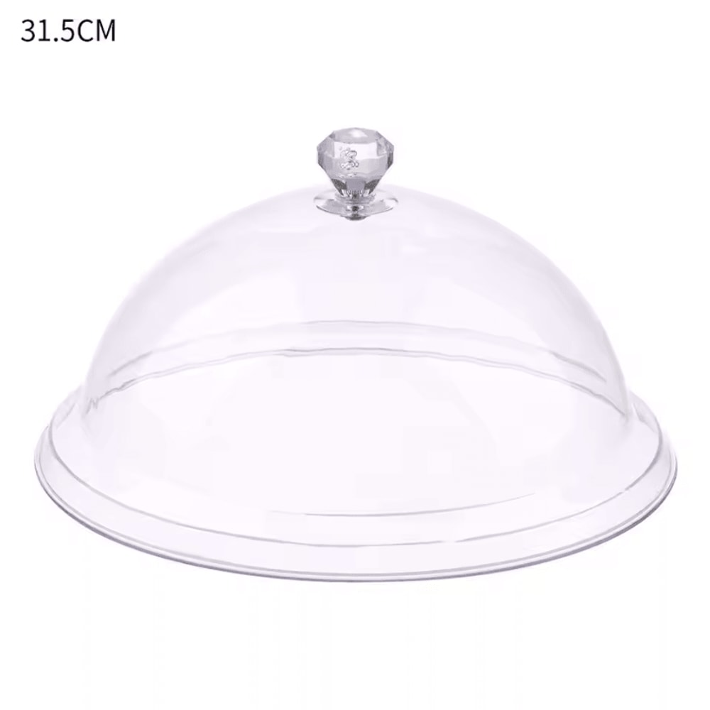 Elegant Acrylic Cake Display Dome With Dust Cover Round Food Protector Party Serving Plate 6