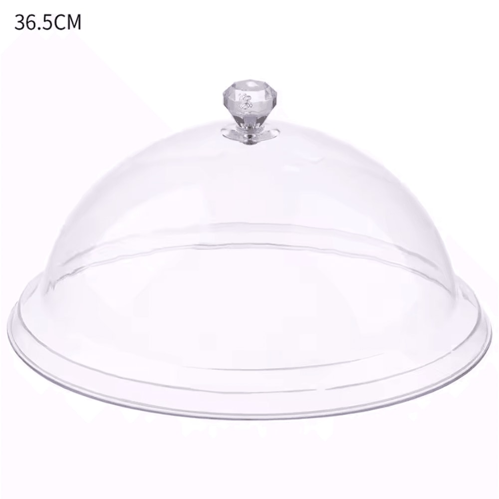Elegant Acrylic Cake Display Dome With Dust Cover Round Food Protector Party Serving Plate 7