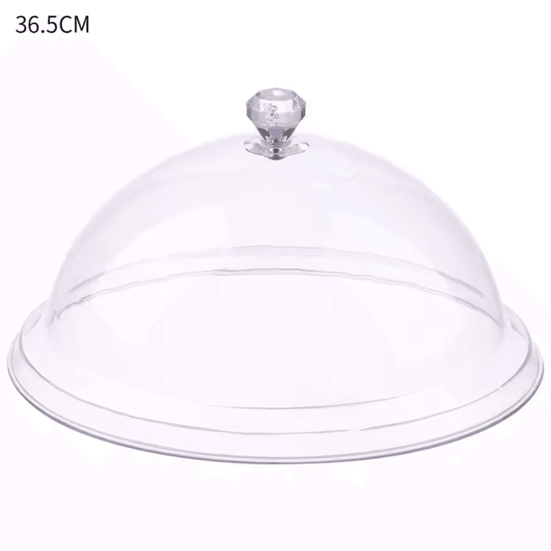 Elegant Acrylic Cake Display Dome With Dust Cover Round Food Protector Party Serving Plate 7