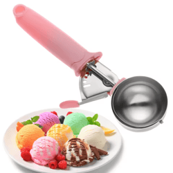 premium stainless steel ice cream scoop & fruit baller – dual-use dessert tool