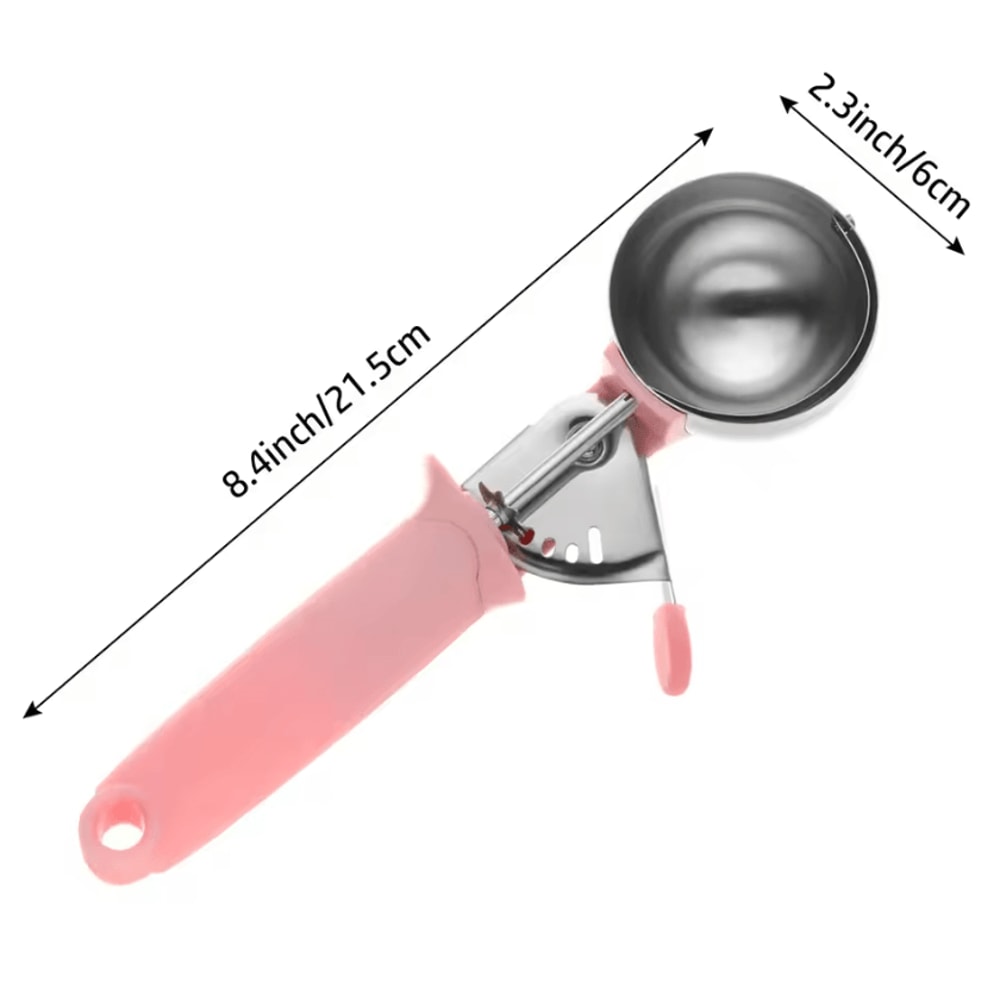 Premium Stainless Steel Ice Cream Scoop Fruit Baller DualUse Dessert Tool 2