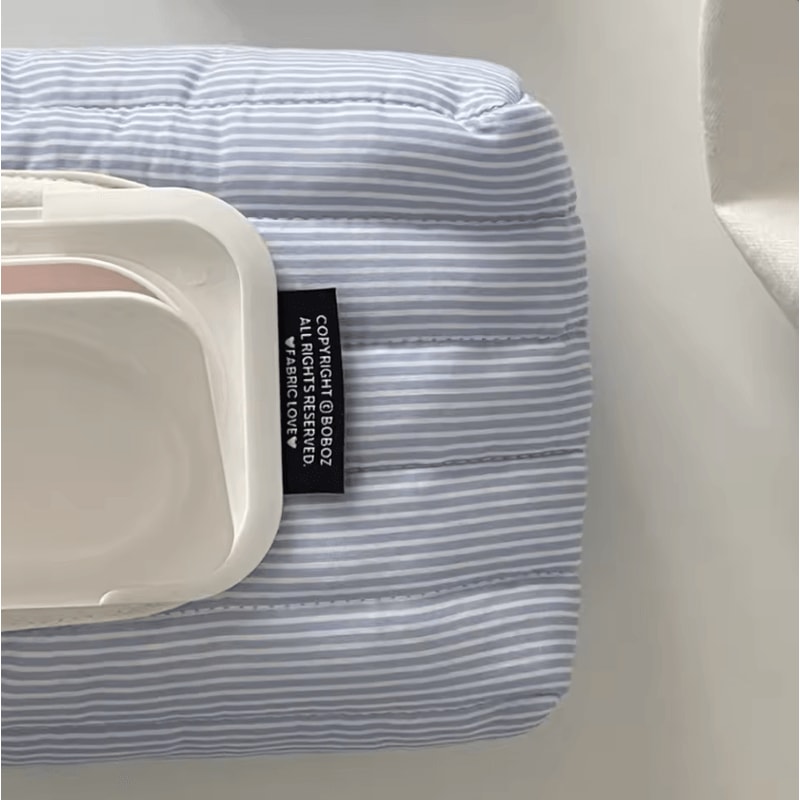 Striped Quilted Wet Wipe Pouch Portable PullOut Tissue Organizer 3