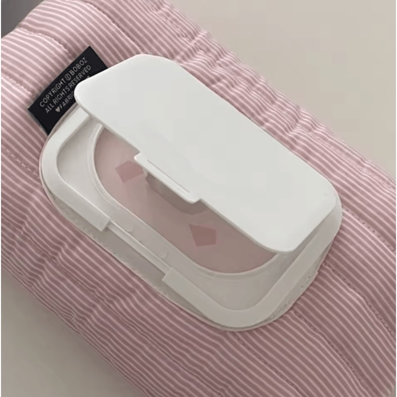 Striped Quilted Wet Wipe Pouch Portable PullOut Tissue Organizer 4