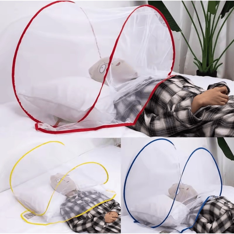 Portable PopUp Mosquito Head Net Foldable AntiMosquito Face Bed Cover 2