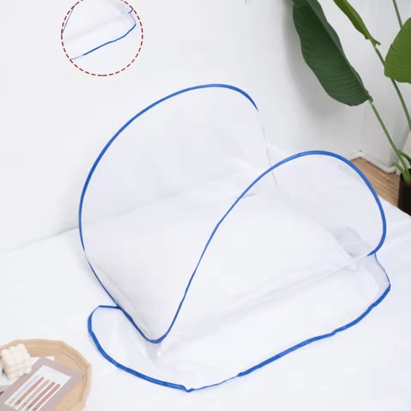 Portable PopUp Mosquito Head Net Foldable AntiMosquito Face Bed Cover 3