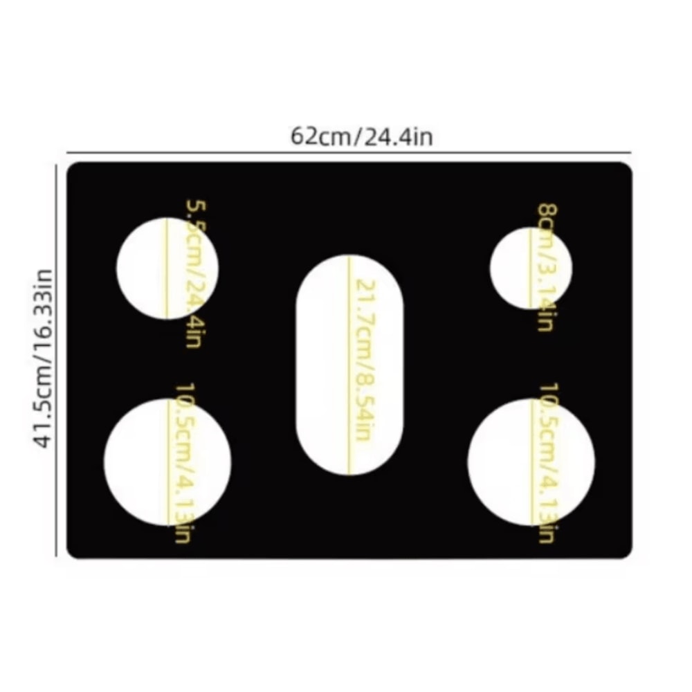 Reusable 5Hole Gas Stove Protector Liners 34PCS Set NonStick HeatResistant Cooker Cover 5