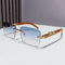 Retro Rimless UV400 Sunglasses Metal Temple CutEdge Summer Shades 4