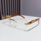 Retro Rimless UV400 Sunglasses Metal Temple CutEdge Summer Shades 5