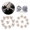 Elegant Pearl Rhinestone Flower Buttons 10PCS Set Crystal DIY Wedding Embellishments 0