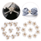 Elegant Pearl Rhinestone Flower Buttons 10PCS Set Crystal DIY Wedding Embellishments 0