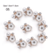 Elegant Pearl Rhinestone Flower Buttons 10PCS Set Crystal DIY Wedding Embellishments 3
