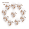 Elegant Pearl Rhinestone Flower Buttons 10PCS Set Crystal DIY Wedding Embellishments 7