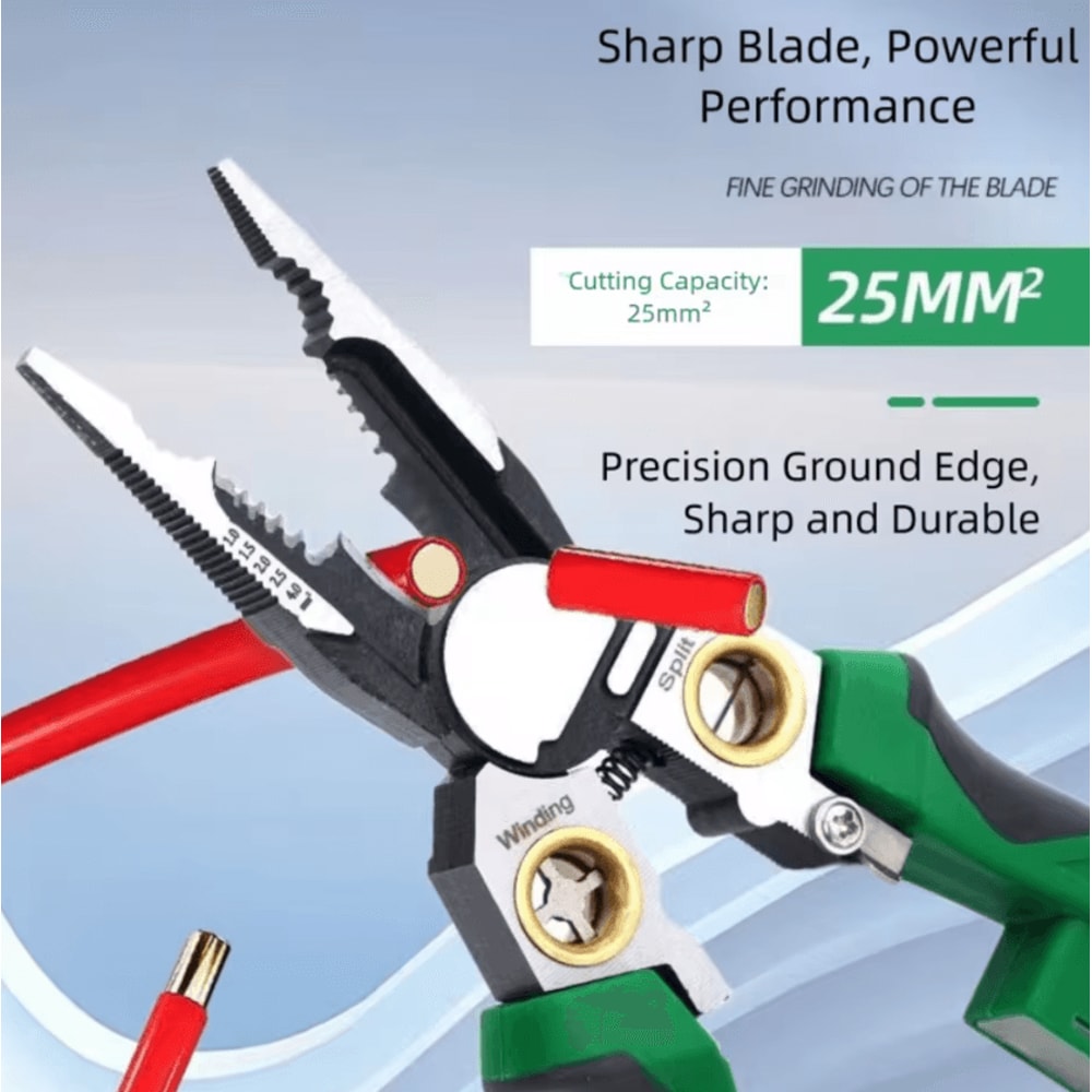 8in1 Automatic Wire Stripper Pliers With Voltage Tester Precision Electrical Tool 3