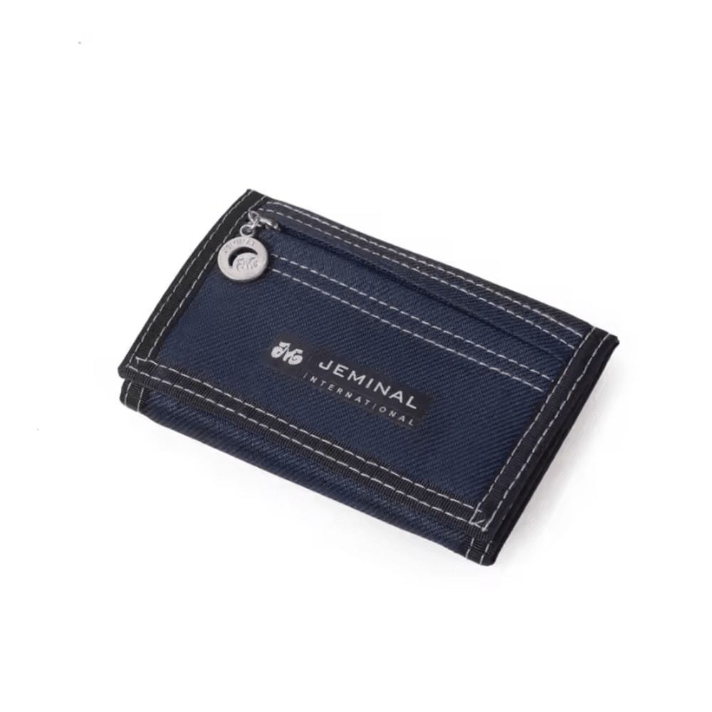 Compact Canvas Trifold Wallet With Coin Pocket Card Organizer 1