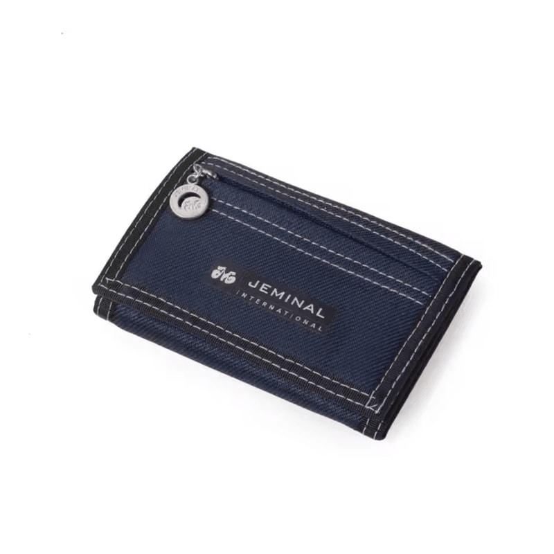 Compact Canvas Trifold Wallet With Coin Pocket Card Organizer 1