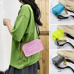 transparent jelly crossbody bag for women – mini pvc candy color shoulder tote