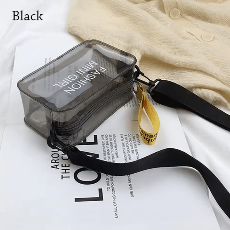 Transparent Jelly Crossbody Bag For Women Mini PVC Candy Color Shoulder Tote 5
