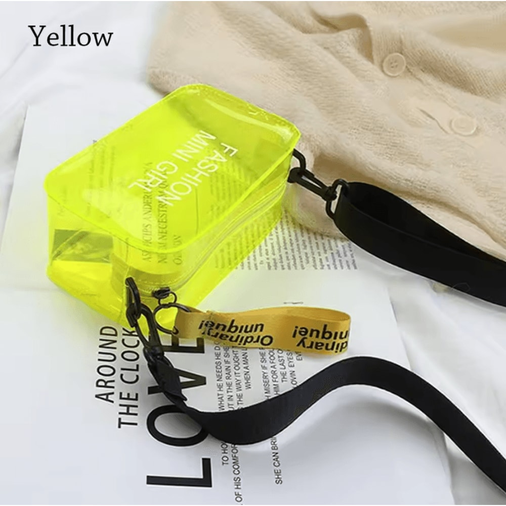 Transparent Jelly Crossbody Bag For Women Mini PVC Candy Color Shoulder Tote 6