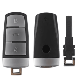 volkswagen 3/4 button flip key shell replacement – durable smart fob case cover