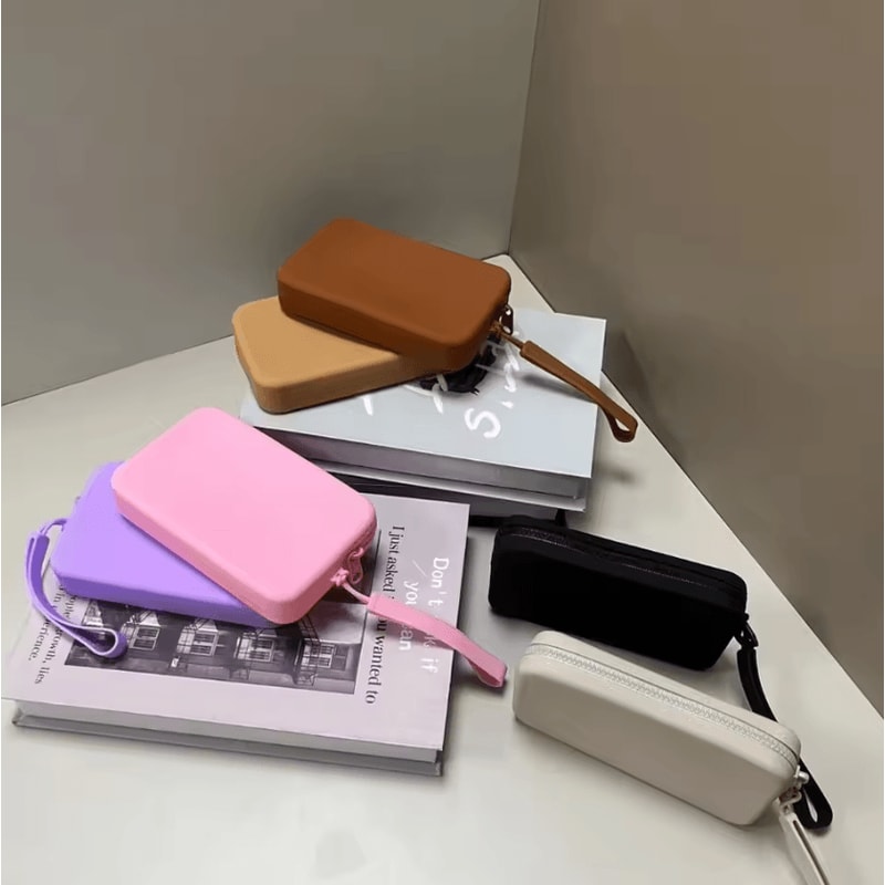 Minimalist Silicone Rectangular Wallet Waterproof MultiUse Coin Card Pouch 0