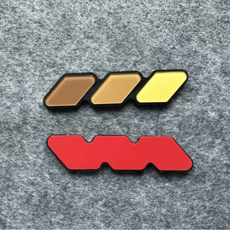 TriColor Toyota Grille Badge Emblem Retro Style Front Grill Accent For Tacoma 4Runner Tundra 5