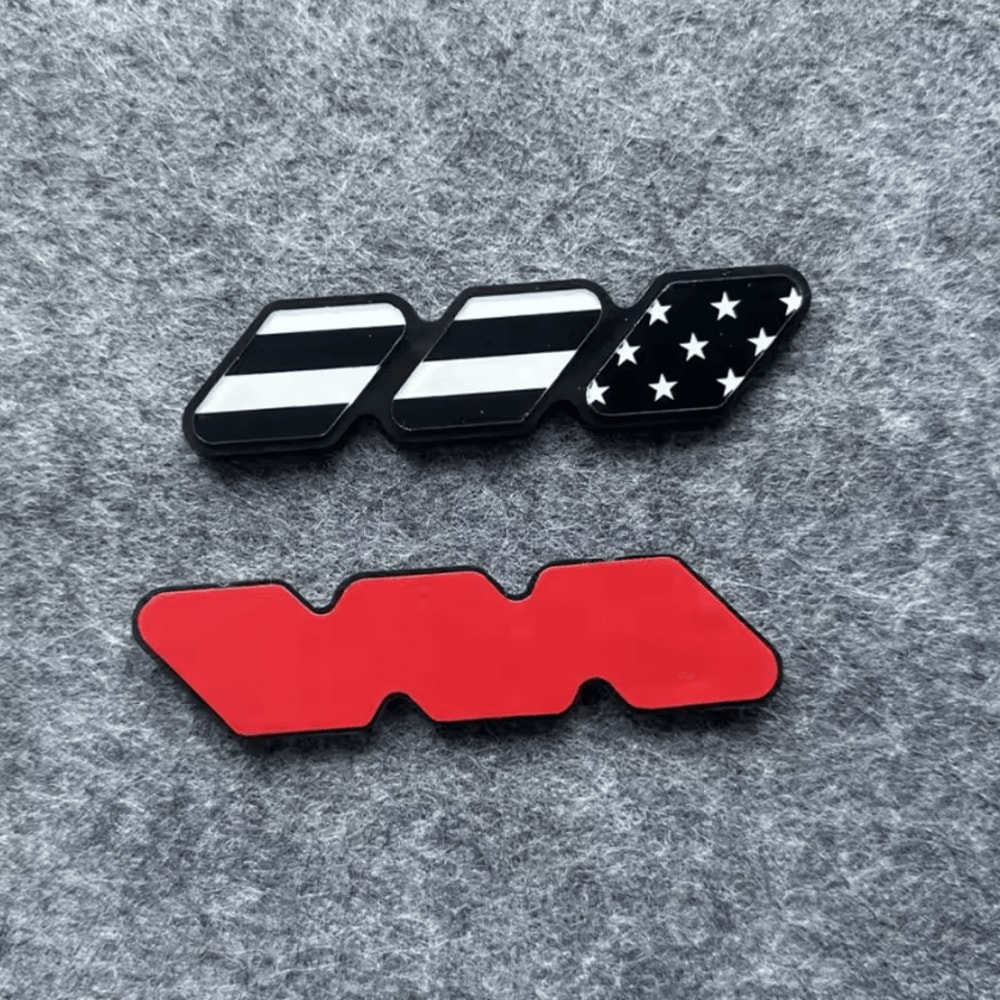 TriColor Toyota Grille Badge Emblem Retro Style Front Grill Accent For Tacoma 4Runner Tundra 7