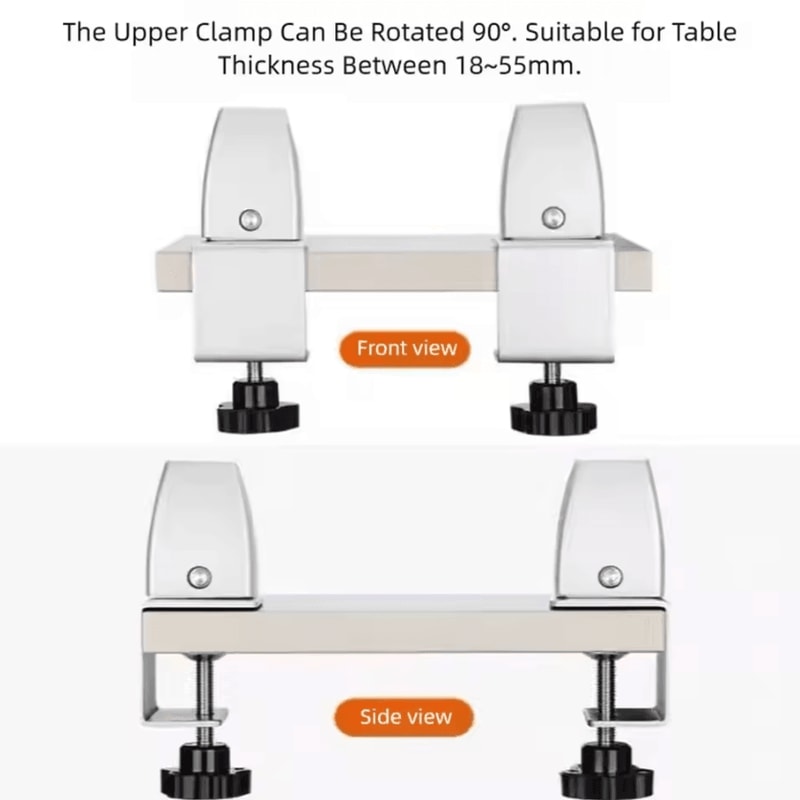 Adjustable Aluminum Desk Partition Clamp Multifunction Glass Baffle Clip For Office Divider 1