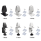Adjustable Aluminum Desk Partition Clamp Multifunction Glass Baffle Clip For Office Divider 4