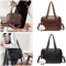 Japanese JK Style PU Leather Crossbody Handbag Minimalist Student Shoulder Itabag 0