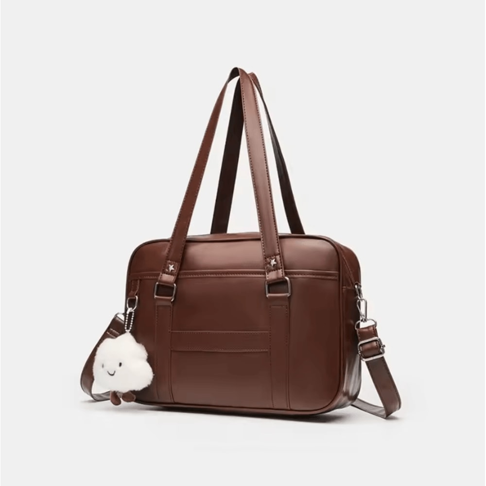 Japanese JK Style PU Leather Crossbody Handbag Minimalist Student Shoulder Itabag 1