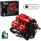 1370PCS Technical V8 Engine Building Blocks Motorized DIY Mechanical Model Kit 0