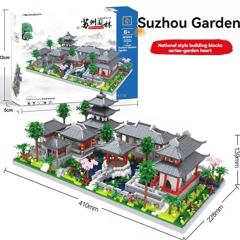 LED Chinese Garden Mini Block Set Suzhou Architecture Building Kit 7