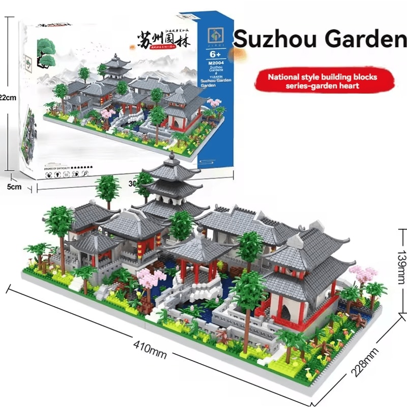 LED Chinese Garden Mini Block Set Suzhou Architecture Building Kit 7