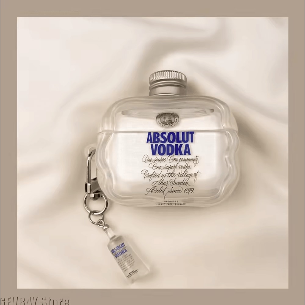 Vodka Bottle AirPods Case 3D Silicone Protective Cover AirPods 4 Pro 2 3rd Gen 4