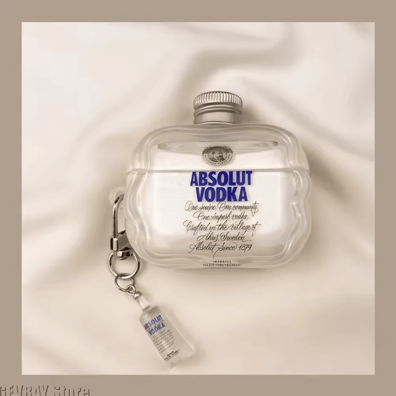 Vodka Bottle AirPods Case 3D Silicone Protective Cover AirPods 4 Pro 2 3rd Gen 4