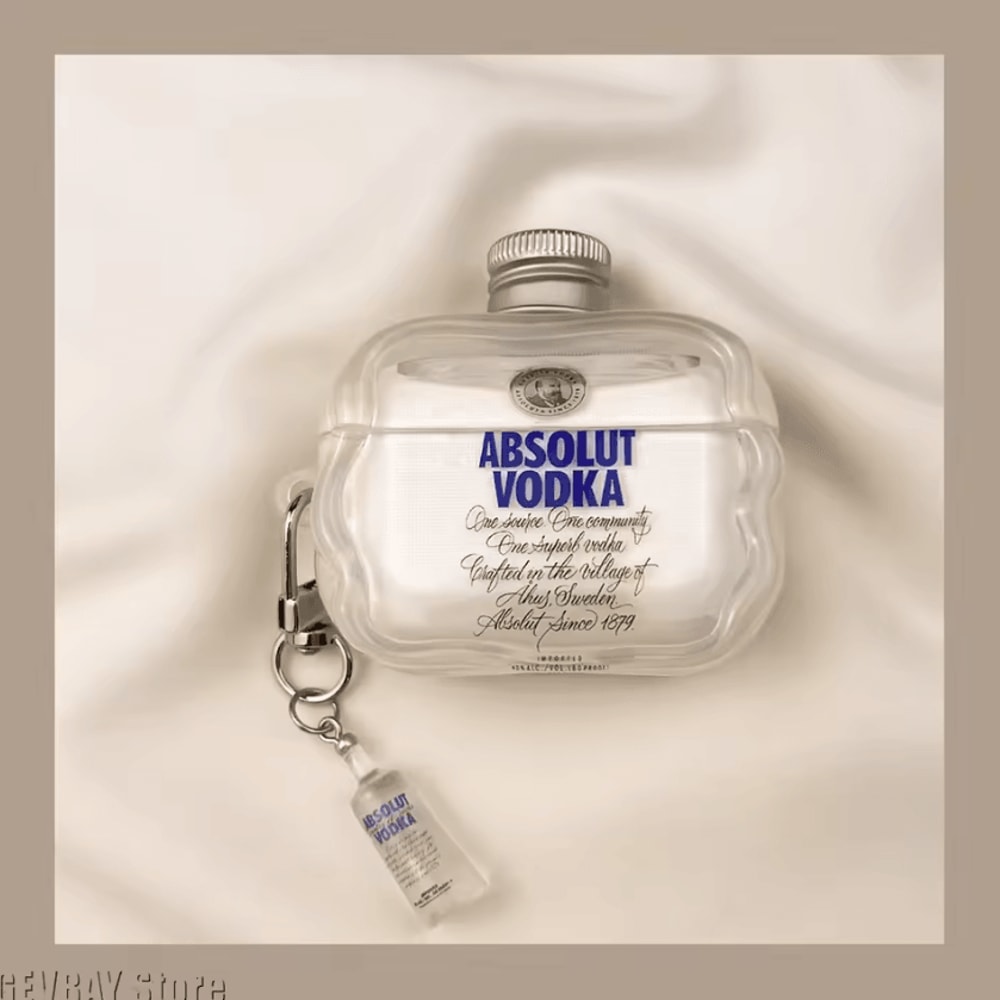 Vodka Bottle AirPods Case 3D Silicone Protective Cover AirPods 4 Pro 2 3rd Gen 6