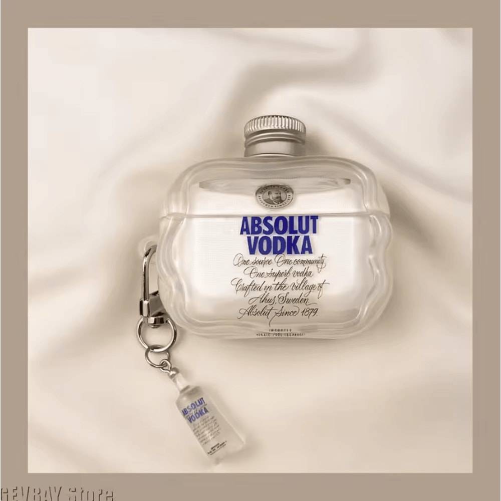 Vodka Bottle AirPods Case 3D Silicone Protective Cover AirPods 4 Pro 2 3rd Gen 9