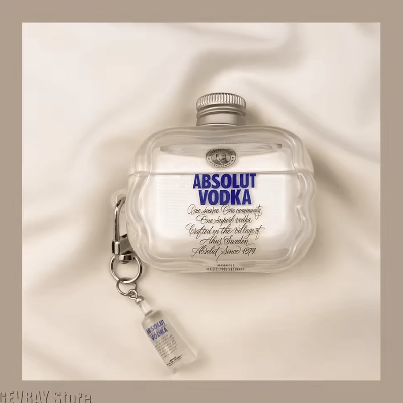 Vodka Bottle AirPods Case 3D Silicone Protective Cover AirPods 4 Pro 2 3rd Gen 9