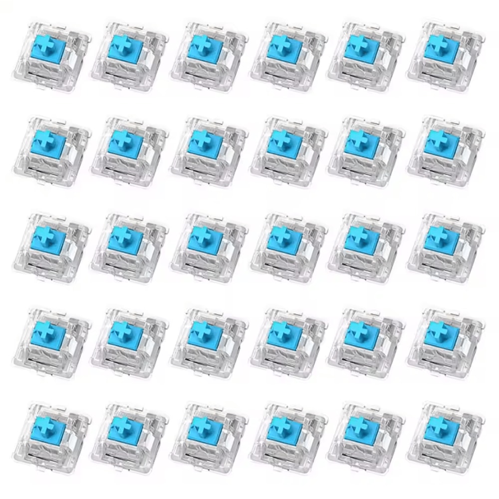 30PCS Tactile Mechanical Keyboard Switch Set 2Pin DIY Replacement Clicker Kit 3