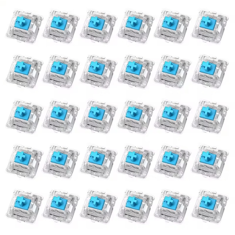 30PCS Tactile Mechanical Keyboard Switch Set 2Pin DIY Replacement Clicker Kit 3