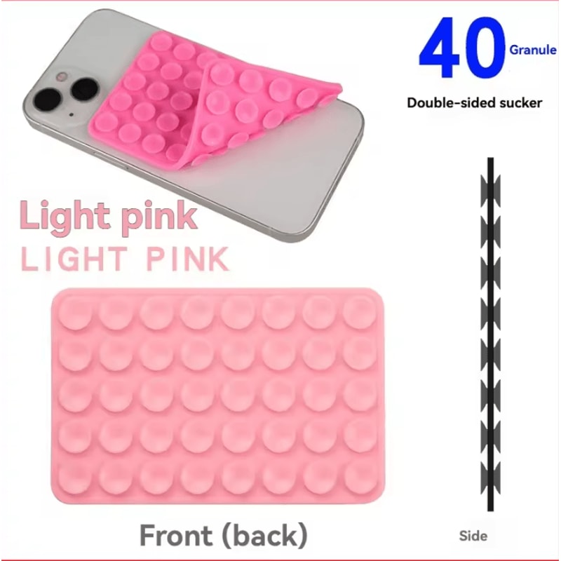 Silicone Suction Cup Phone Stand DoubleSided HandsFree Grip Pad 5