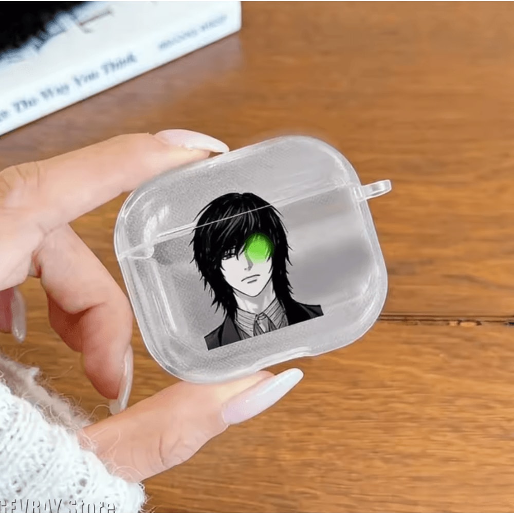 Death Note Transparent AirPods Case Yagami Light Mikami Teru TPU Cover 2